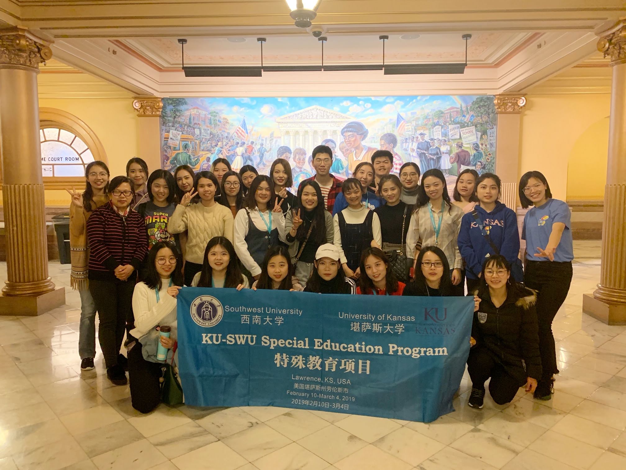 SWU participants at the State Capitol Building in Topeka, Kansas